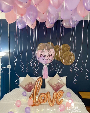 Bóng Bay Trang Trí Cầu Hôn Tỏ Tình Cầu Giấy