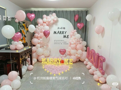 Bóng Bay Trang Trí Cầu Hôn Tỏ Tinh Tây Hồ