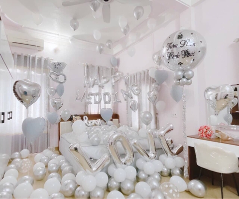 Bóng Bay Trang Trí Phòng Cưới Dâu Rể Đẹp