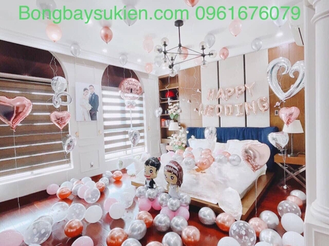 Bóng Bay Trang Trí Phòng Cưới Đẹp Cầu Giấy
