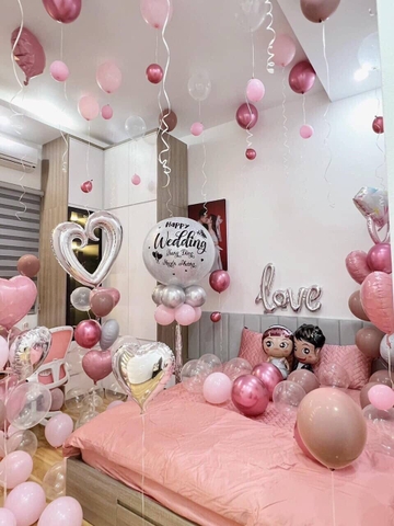 Bóng Bay Trang Trí Phòng Cưới Đẹp Đơn Giản 3