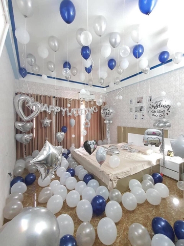 bóng bay trang trí phòng cưới đẹp Thanh Trì