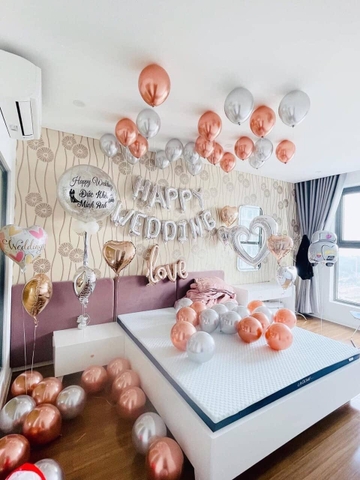 bóng bay trang trí phòng cưới đẹp Từ Liêm