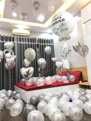 Trang trí phòng cưới bằng bóng bay giá rẻ tại Hà Nội