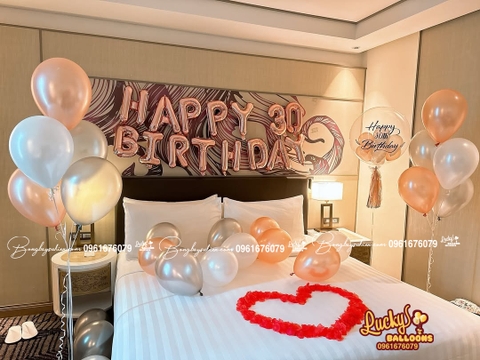 Bóng bay trang trí sinh nhật người yêu đơn giản tại nhà