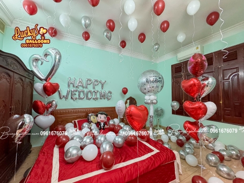 CÁCH TRANG TRÍ PHÒNG CƯỚI BẰNG BÓNG BAY