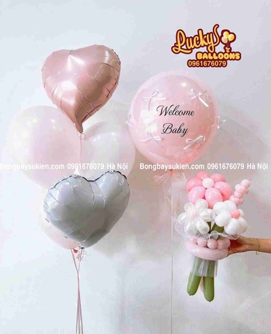 Set Bóng Bay Trang Trí Sinh Nhật Bé Gái Giá Rẻ