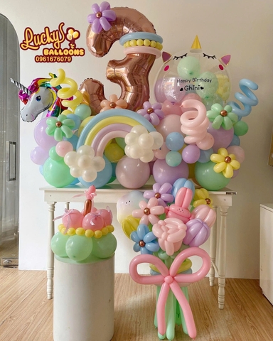 Combo Bóng Bay Sinh Nhật Cho Bé Hoa Bóng Bay