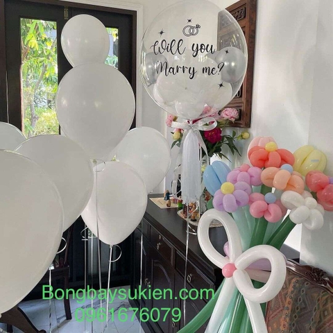 Combo Bóng Bay Trang Trí Cầu Hôn Đẹp