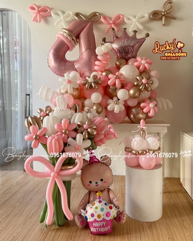 Combo Hoa Bóng Bay Trang Trí Sinh Nhật Bé