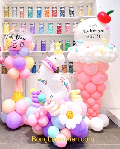 Combo Set Bóng Bay Jumbo Trang Trí Sinh Nhật
