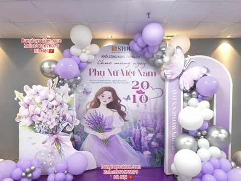 Dịch Vụ Trang Trí Backdrop 20/10 Ngân Hàng SHB Hà Nội