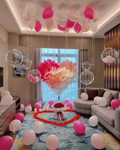 Dịch Vụ Trang Trí Bóng Bay Cầu Hôn Đẹp