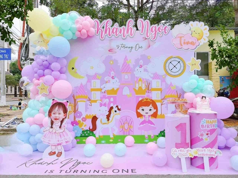 Dịch Vụ Trang Trí Sinh Nhật Bé Gái Đơn Giản