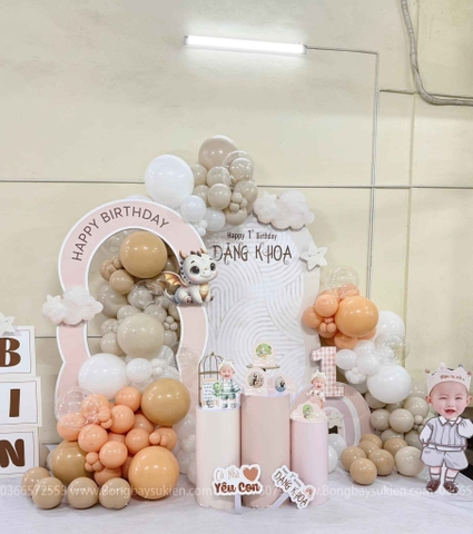 Dịch Vụ Trang Trí Sinh Nhật Bé Trai 1 Tuổi
