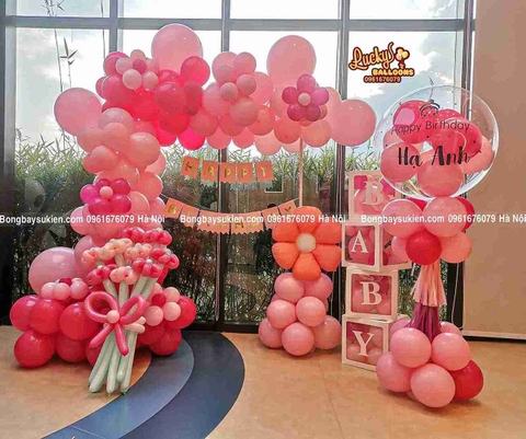 Set Bóng Bay Sinh Nhật Bé Gái