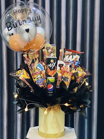 Giỏ Quà Bóng Bay Bánh Kẹo Tặng Sinh Nhật