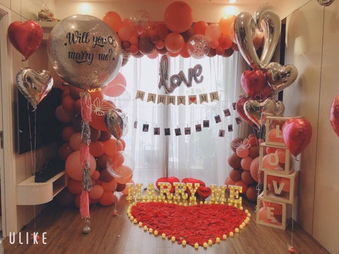 GÓI TRANG TRÍ TIỆC CẦU HÔN BẰNG BÓNG BAY ĐẸP