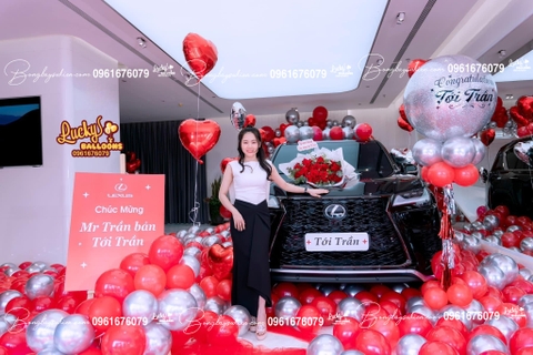 Hộp Quà Bóng Bay Bất Ngờ Bàn Giao Xe Mới Đẹp