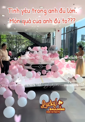 Hộp Quà Bóng Bay Lễ Bàn Giao Xe Hơi