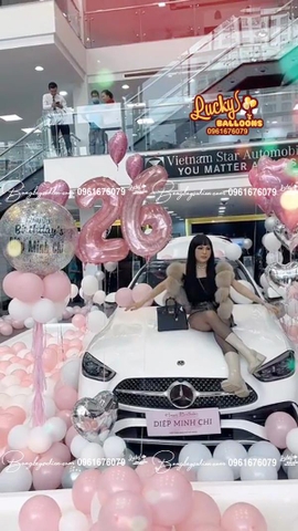 Hộp Quà Bóng Bay Lễ Bàn Giao Xe Mercedes