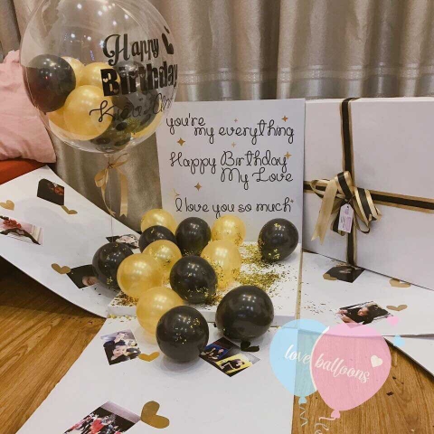 Hộp Quà Bóng Bay Sinh Nhật Tặng Người Thân