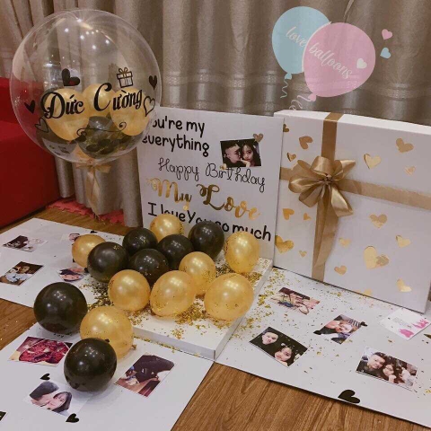 Hộp Quà Bóng Bay Surprise Box Tặng Bạn Gái