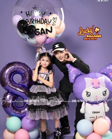 Kuromi Set Bóng Bay Sinh Nhật Cho Bé Gái Tại Hà Nội