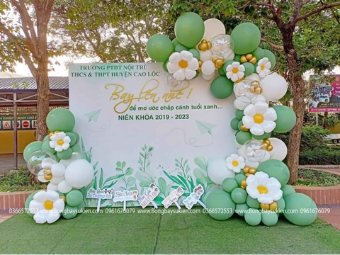 Mẫu Backdrop Bóng Bay Lễ Trưởng Thành Đẹp