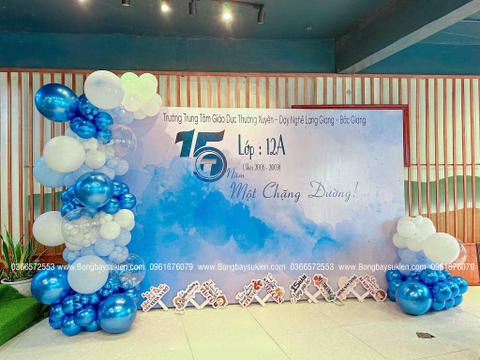 Backdrop họp lớp kỷ niệm 15 năm giá tốt
