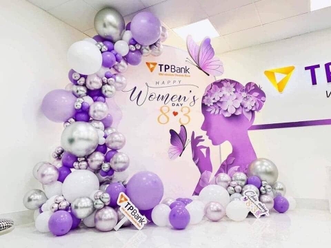 Mẫu backdrop trang trí 8 tháng 3 tại Hà Nội