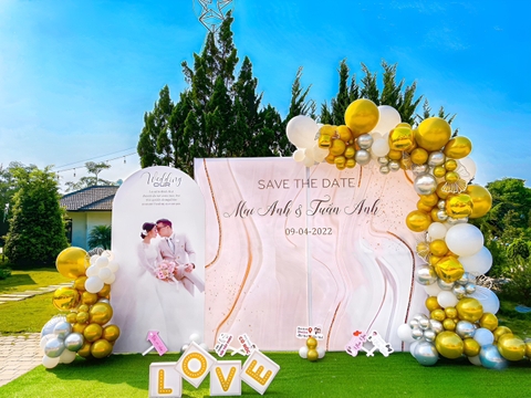 Mẫu backdrop trang trí đám cưới đẹp