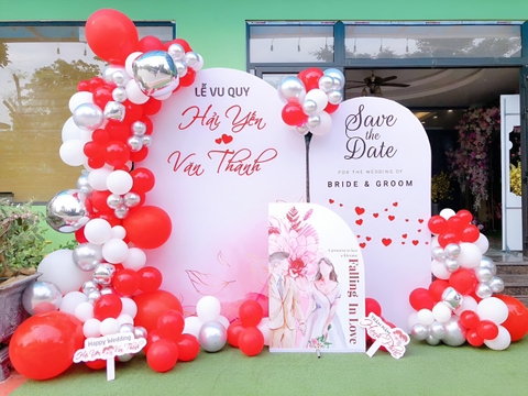 Mẫu Background Trang Trí Đám Cưới Tại Nhà Đẹp