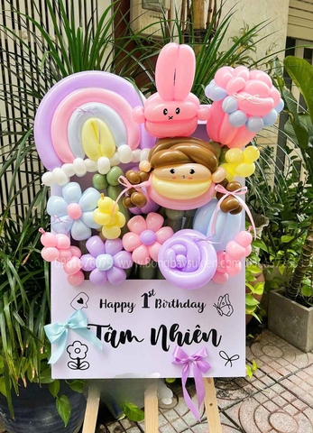 Mẫu bảng hoa bóng bay đơn giản đẹp