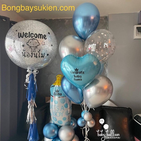 Mẫu bóng bay jumbo trang trí sinh nhật bé trai