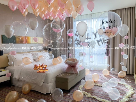 Mẫu Bóng Bay Trang Trí Cầu Hôn Đẹp Lãng Mạn