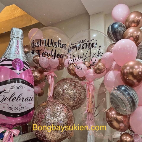 Mẫu bóng bay trang trí sinh nhật bạn gái