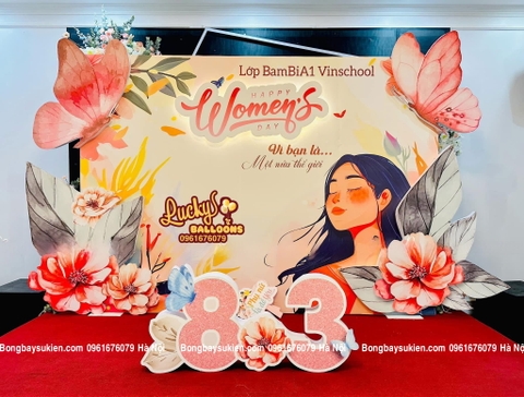 Mẫu trang trí 8/3 với bóng bay tại Hà Đông