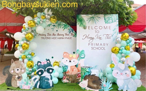 Mẫu Trang Trí Bóng Bay Khai Giảng Đẹp 02