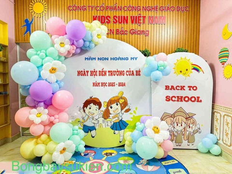 Mẫu Trang Trí Bóng Bay Khai Giảng Đẹp