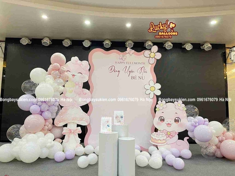 Mẫu Trang Trí Đầy Tháng Bé Gái Đẹp
