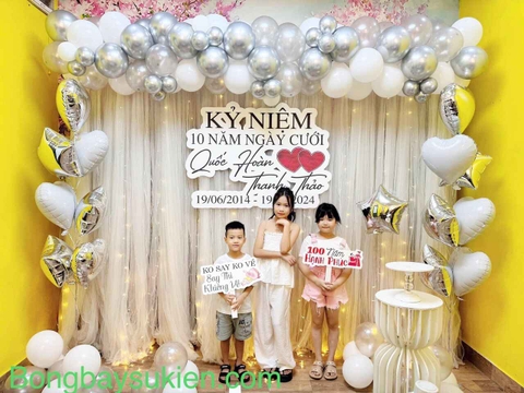 Mẫu Trang Trí Kỷ Niệm Ngày Cưới Tại Ba Đình