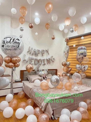 Gợi Ý Mẫu Trang Trí Phòng Cưới Bằng Bóng Bay