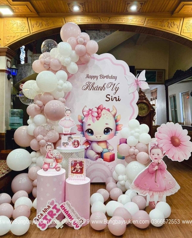 Mẫu Trang Trí Sinh Nhật Bé Gái 1 Tuổi Đẹp