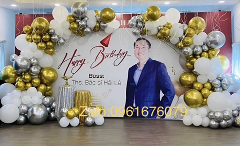 Mẫu trang trí sinh nhật sếp nam tại Hà Nội