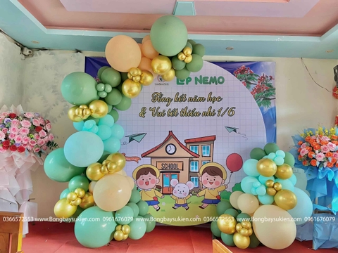 Mẫu Trang Trí Tổng Kết Năm Học Mầm Non Đẹp