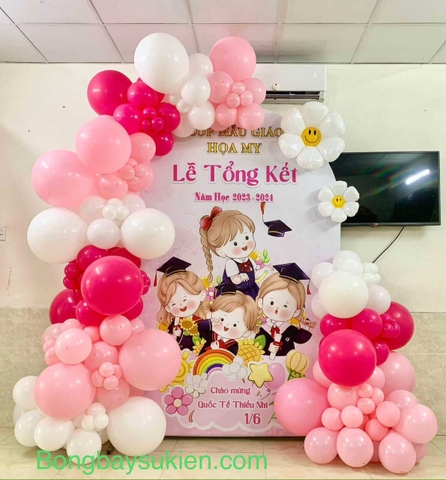 Mẫu trang trí tổng kết năm học tại Cầu Giấy