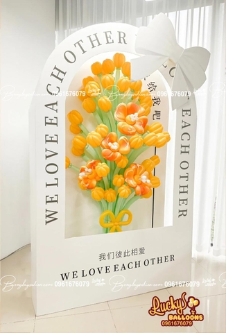 PHÔNG NỀN HOA BÓNG BAY TRANG TRÍ SINH NHẬT