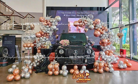 Set bóng bay bàn giao xe Mercedes 5