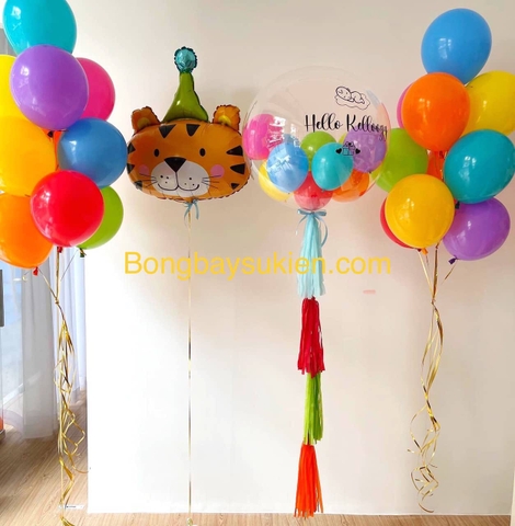 Set bóng bay trang trí thôi nôi